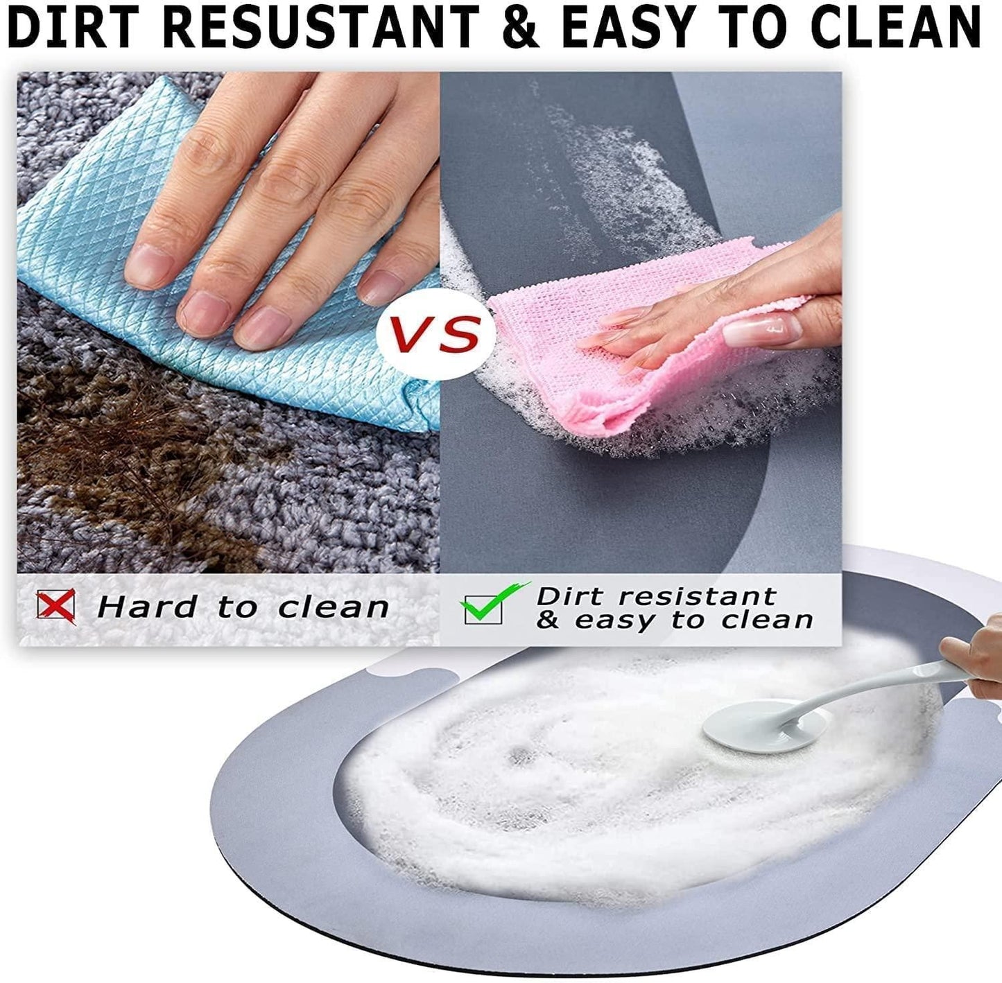 Water Absorbing Bath Mat – Soft, Fast Dry & Anti-Skid Floor Mat