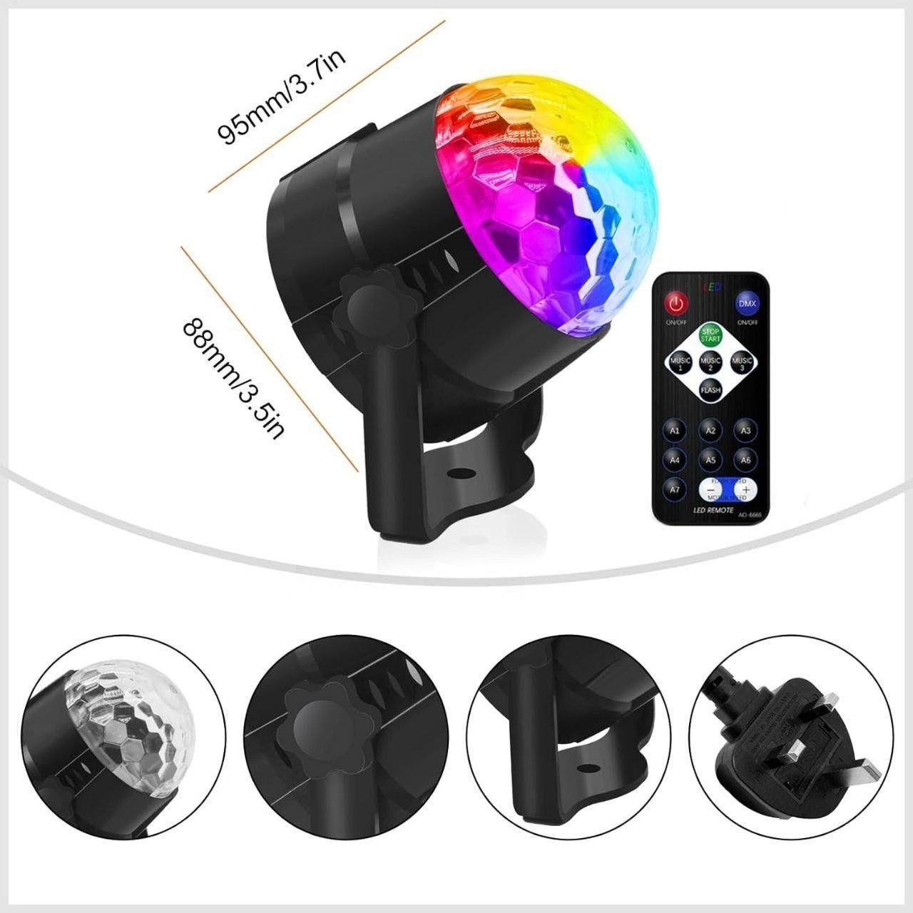 DJ Party Disco LED Light – Music Activated RGB Stage Lighting for Home & Events
