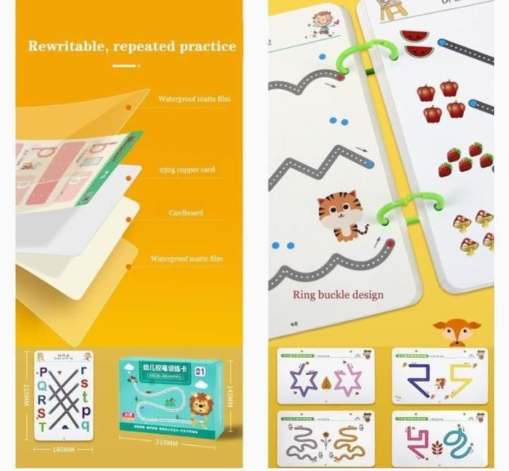 Writing Copybook Kit for Preschool Kids – Magic Ink, Letters, Numbers & More