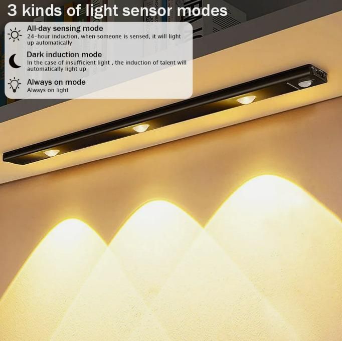 Motion Sensor LED Cabinet Light – USB Rechargeable