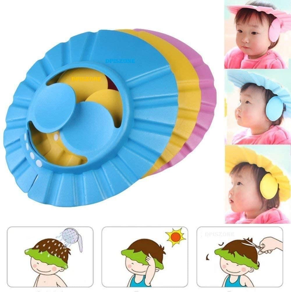 Baby Adjustable Shower Cap (Pack of 2) Pack Safe Bathing Cap for Eye Protection