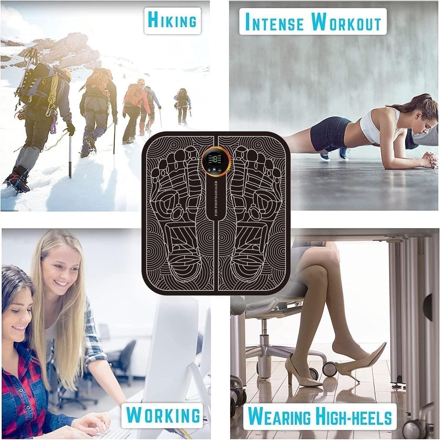 Rechargeable EMS Foot Massager Mat