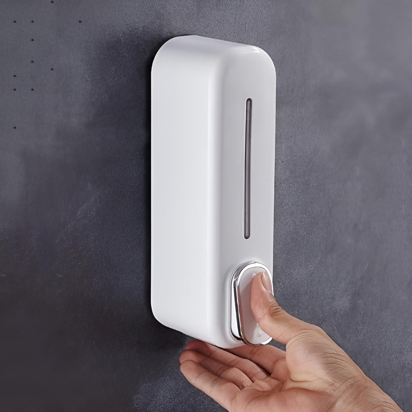 Wall-Mounted Manual Soap Dispenser (Set of 2) – Space-Saving Press Design for Home & Office