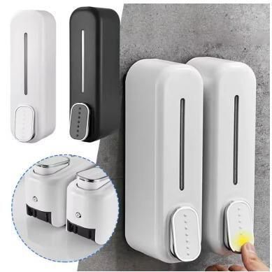 Wall-Mounted Manual Soap Dispenser (Set of 2) – Space-Saving Press Design for Home & Office