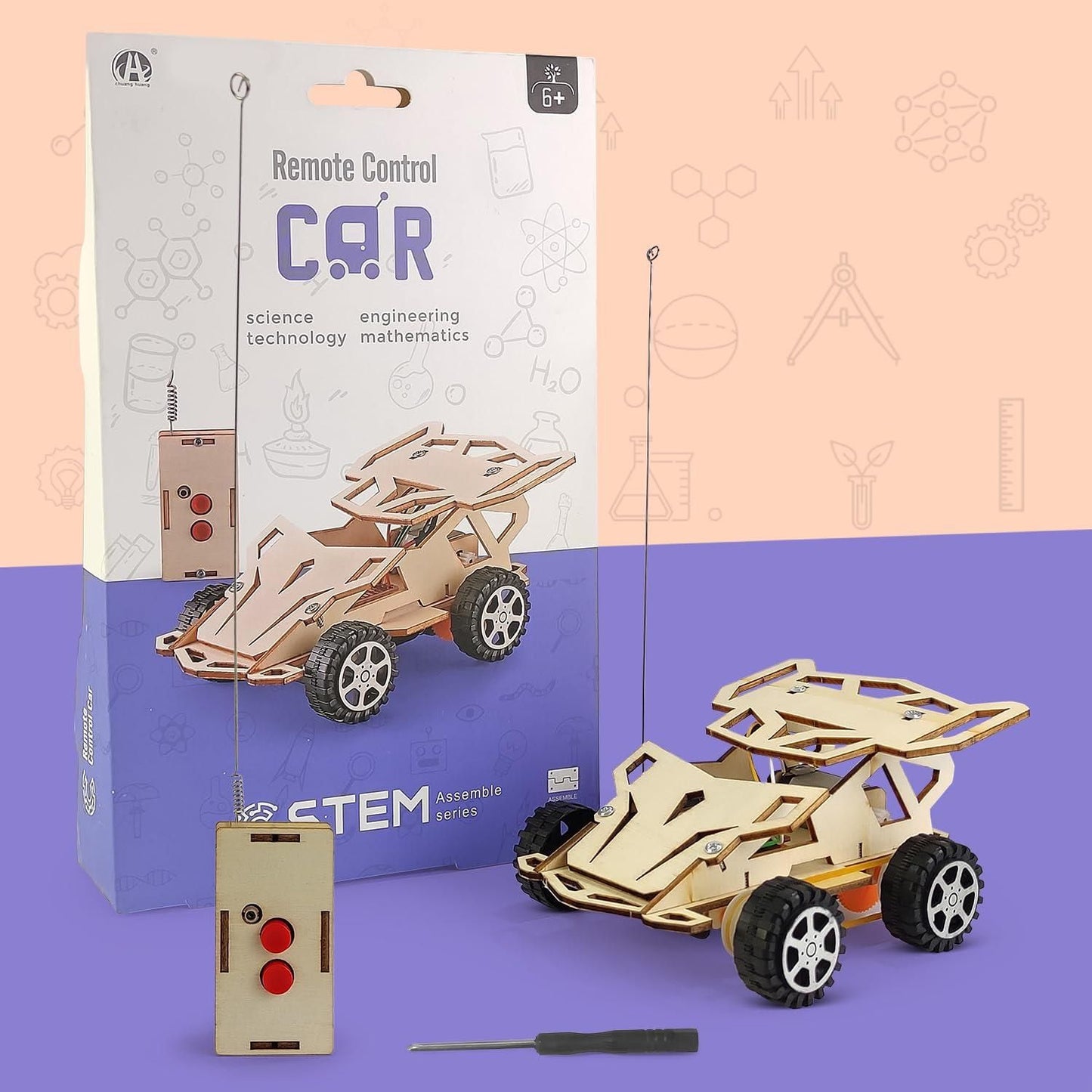 Wooden  Electric Car Craft for Kids – DIY Building Kit for Creative Play