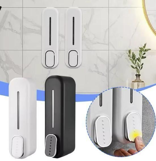 Wall-Mounted Manual Soap Dispenser (Set of 2) – Space-Saving Press Design for Home & Office