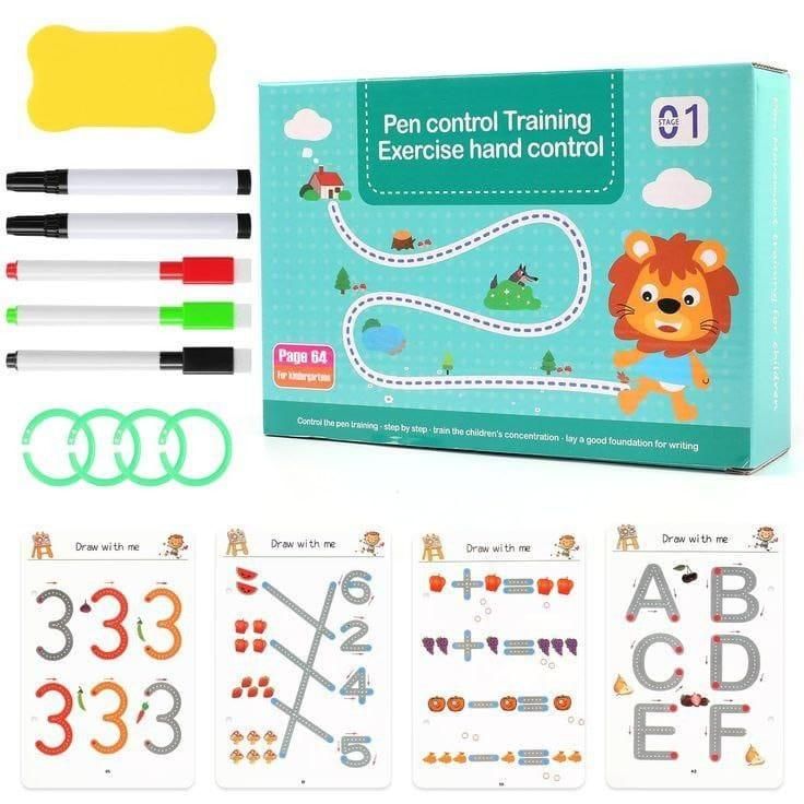 Writing Copybook Kit for Preschool Kids – Magic Ink, Letters, Numbers & More