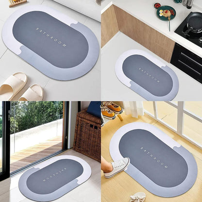 Water Absorbing Bath Mat – Soft, Fast Dry & Anti-Skid Floor Mat
