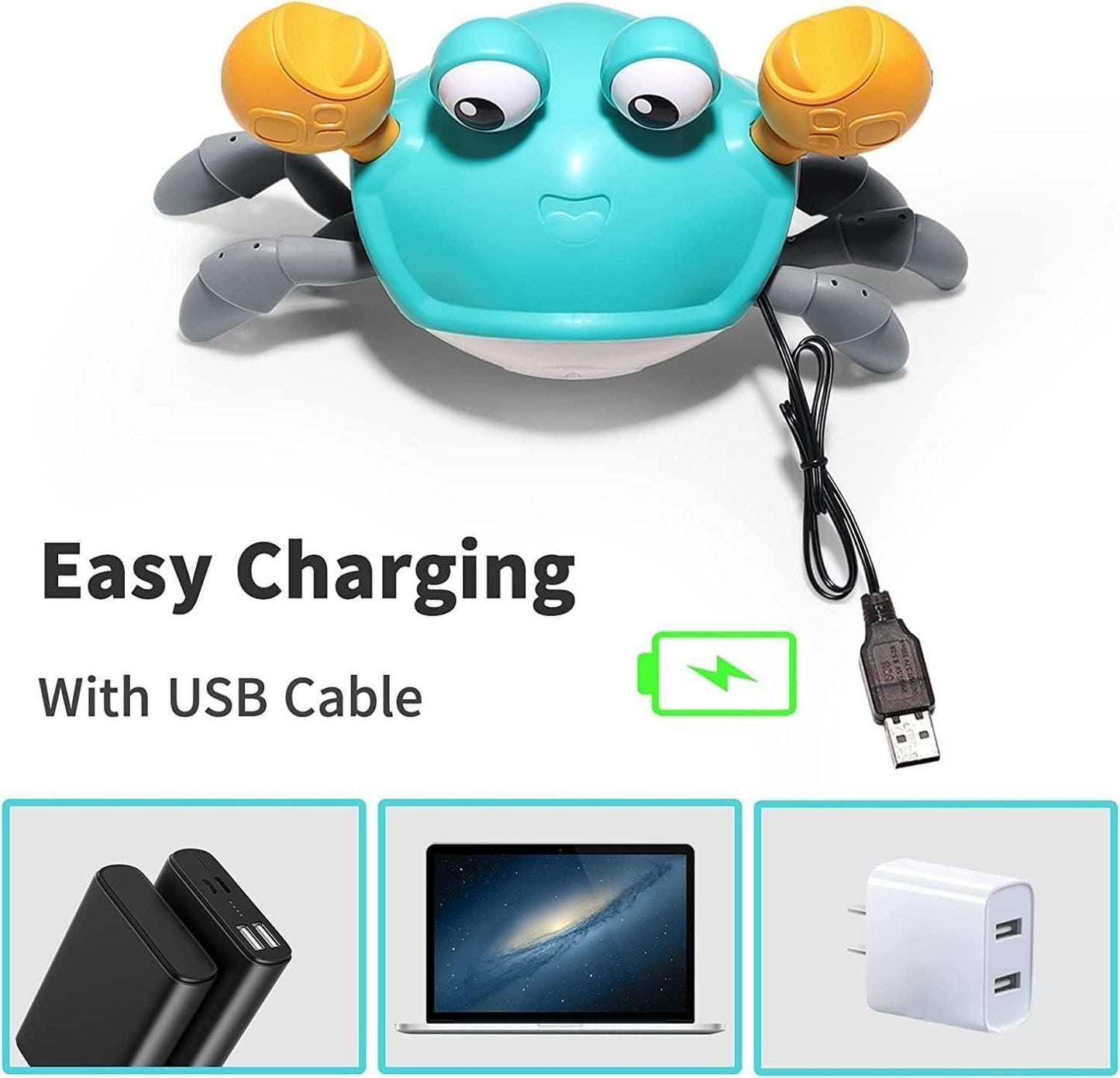 Cute Crab Dancing Toy with USB Rechargeable Battery – Musical Fun for Kids